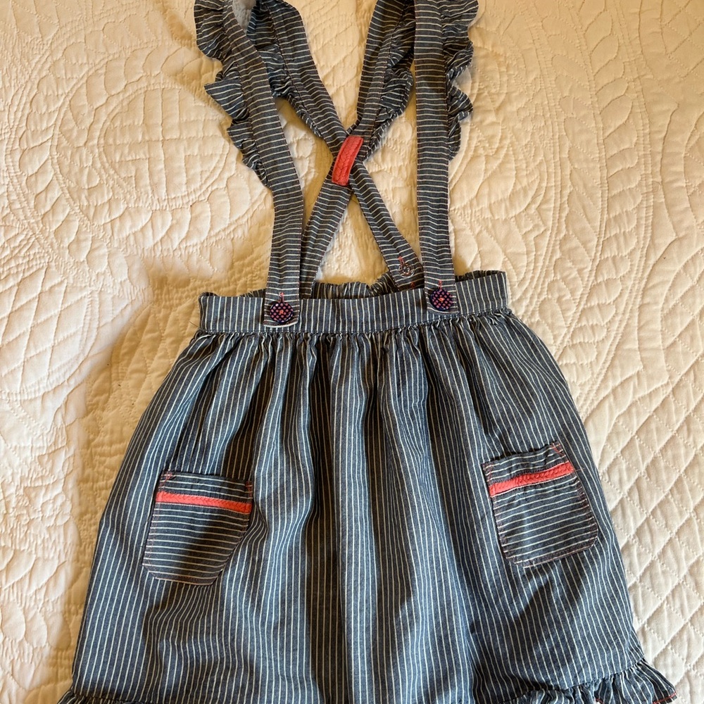 Matilda Jane Black and White Striped Overalls
